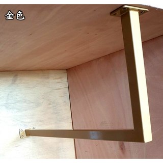 CBX-STB-28 附螺絲 鐵管衣架 復古Loft 曬衣桿 方, 金色,15*60CM