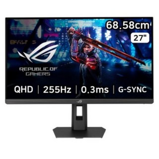 에이수스 QHD Fast IPS 255Hz. 0.3ms 400cd sRGB 133% DCI-P3 97% 멀티스탠드 ROG STRIX 게이밍 모니터, 68.58cm, XG27ACMES