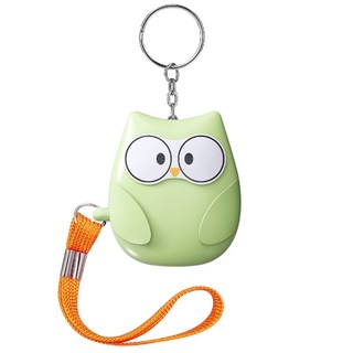 로모주 부엉이 호신용 경보기 여성 미니 호신용품, 1개, 그린 Green