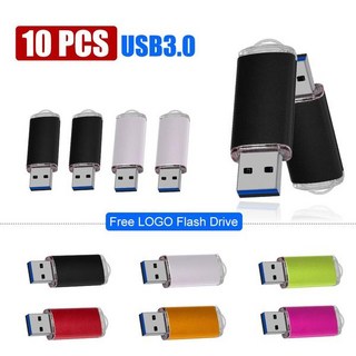 USB 256기가usb 컬러 플래시 드라이브 3 0 펜 메모리 스틱 32GB 64GB 128GB 선물 커스텀 로고 로트당 10 개, 8GBx10PCS, Blue usb3.0, 10개