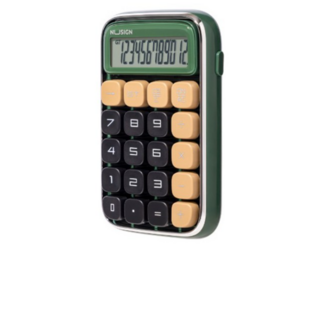 델리 누사인 레트로 기계식 계산기 NS043, 카키 (KHAKI), 1개