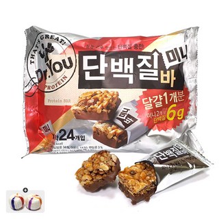 오리온 닥터유 단백질바미니(324g/약23개입) x 1봉+자색옥춘사탕 20g 세트 번들1호, 324g, 1세트