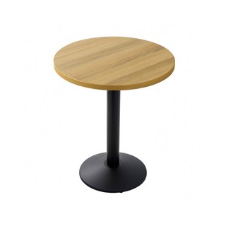 防潮塑合板餐桌 咖啡店桌椅/咖啡桌/方桌/圓桌/休閒桌/洽談桌, 烤黑圓盤+榆木(60圓)