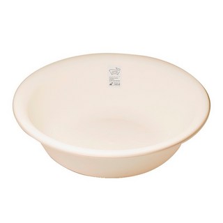 THERM 日本製 啞光霧面水盆 奶茶色洗臉盆 臉盆 泡澡盆 洗衣盆 開學用品 住宿用品 宿舍用品 當兵用品, 1個, L 水盆（23559）