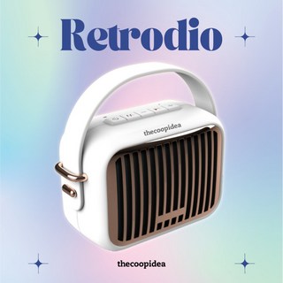 thecoopidea RETRODIO 復古藍牙喇叭 無線/FM廣播/USB播放 Type-C充電, 經典白