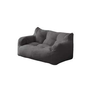 雲朵泡芙豆沙發 單人雙人沙發 懶骨頭 人體工學 租屋小坪數適用, (雙人)深灰色