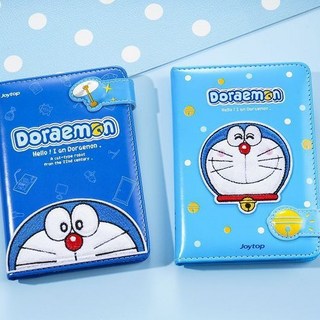 悅木 正版授權 哆啦A夢刺繡磁扣記事本，高顏值卡通可愛筆記本，學生辦公送禮首選, 1個, 刺繡磁扣本 隨機1個售價，不可指定