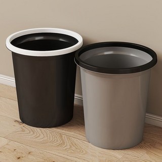 垃圾桶家用大號加厚大容量壓圈衛生間廚房客廳臥室宿舍廁所, 壓圈（無桶）,兩個裝