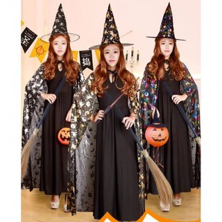 巫師帽 披風 套組 萬聖節 變裝 派對 服裝