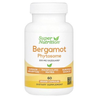 슈퍼뉴트리션 베르가못 베르가모트 파이토솜 500mg 60캡슐 피토솜 Bergamot, 1개, 60정