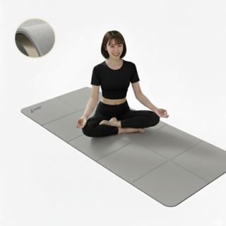 매트고 접이식 두꺼운 TPE 요가매트, 1개, 그레이