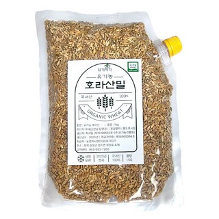 국내산 유기농 호라산밀 카무트쌀 (25년햇곡) #무료반품 #무료배송, 3개, 1kg