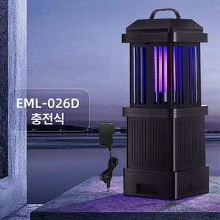 벌레 퇴치기 태양광 포충기 스탠드형 해충 업소용 대형 날파리 벌레퇴치기 무드등, 블랙026 충전 모기 퇴치 램프 충전기
