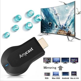 무선HDMI 무선미러링 동글이 AnyCast M9 플러스 미라캐스트 에어플레이 HD 1080P 무선 와이파이 디스플레이 수신기 동글 TV 스틱, 1) 기타 - Black, 1)기타  Black, Black