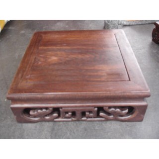 小o結緣館仿古家具四方底座(雞翅木)24x24x5擺飾座, 胡桃色