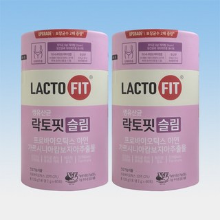 종근당 락토핏 슬림 생 유산균 온가족 장건강 다이어트 유산균 60포 2통 2개월분, 120g, 2개