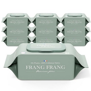 프랑프랑 플라스틱0% 써밋 저자극 아기물티슈 셀룰로오즈100% 캡형 60gsm, 60g, 80개입, 10개