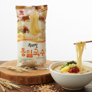 국내산 우리밀 통밀국수 농협, 500g, 5개