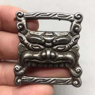 老鐵獸扣老物件老貨古董收藏品老銅器 尺寸如圖所示 新疆西藏, 如圖所示, 1個