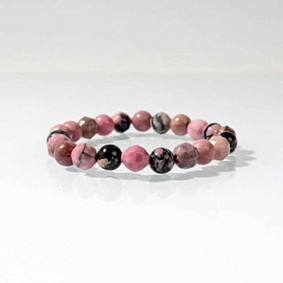 杰鴻 玫瑰石切角圓珠手串 8MM 寶石珠珠 DIY 手工材料