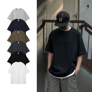 CDHD 重磅純棉素T 305g 寬版落肩 Oversize 短袖 T恤 上衣 基本款 男女 TS001, 棕色