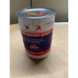 美國OSI紅標豐年蝦卵 細卵 可孵化無節幼蟲 孔雀魚小魚飼料, 1個