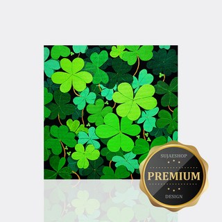 수재샵 비즈 보석십자수 클로버 led 대형 어린이 캔버스 diy 집들이선물, 1개