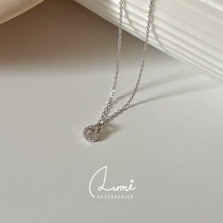 ALUMI 破曉 S925純銀 玫瑰金 鋯石小圓 項鍊 短項鍊 鎖骨鍊，簡約時尚，襯托頸部線條，展現優雅氣質