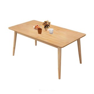 簡約風格實木餐桌，寬敞桌面穩固耐用，小家庭首選, 原木色, 4人