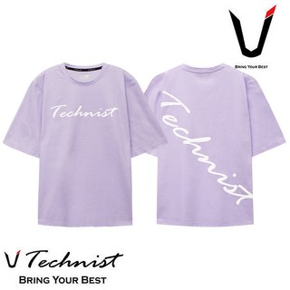 테크니스트 티셔츠 배드민턴 반팔 상의 코튼라이크 오버핏 퍼플 TNT6444