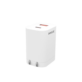 35W Type C PD快充頭 氮化鎵充電器 iPhone/安卓適用 折疊便攜 台灣現貨, 白色, 1個