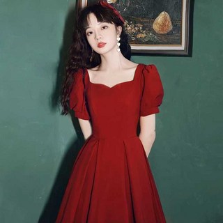 셀프웨딩드레스 레드 드레스 피로연원피스 2부드레스