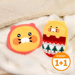 [1+1] 카카오프렌즈 양면발열 손난로 보조배터리 5000mAh 미니 손난로, 이불쏙_라이언, 이불쏙_춘식이