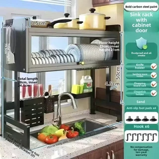 주방 싱크대 선반 식기 세척기 싱크대 조리대 방진 찬장 보관 다기능 식기 보관 배수 랙, 07 5