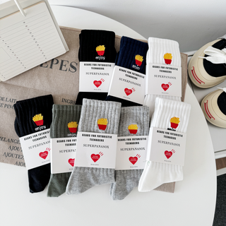 韓系潮流高質感中筒中性襪 透氣排汗舒適柔軟百搭韓國襪子四季可穿