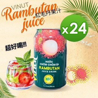 Vinut 紅毛丹果汁 330ml, 1個, 24罐(請選賣家宅配-箱購)
