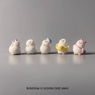 無聊了!擺個小胖呆鵝提神電腦書桌擺件解壓治癒屏幕日式工位裝飾, 呆萌小肥鵝專用備用點膠【5片點膠】