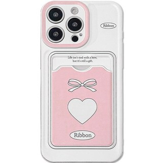 [영스피플 핑크 리본 카드수납 케이스 제품 사진]