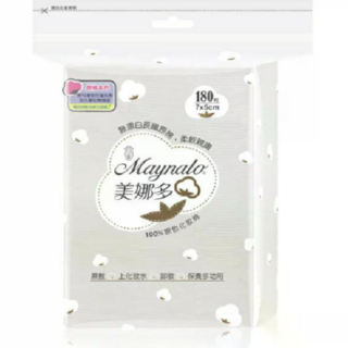 Maynalo 美娜多 100%原色化妝棉 無漂白化妝棉 經濟化妝棉 (80枚) (180枚) 宅配 超取, 1個, 180入