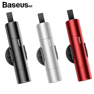 Baseus 베이스어스 차량용 비상용 망치 자동차 창문유리 안전 탈출 폭우 태풍 비피해 차량 교통 사고 침수시, 그레이