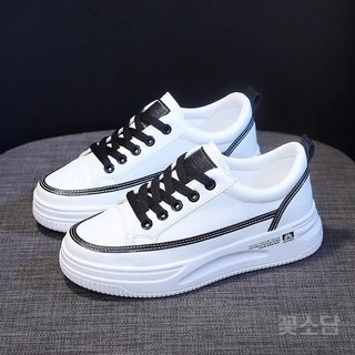 꽃소담 여성 스니커즈 키높이 운동화 발편한 통굽 신발 단화