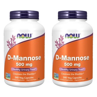 NOW Foods D-甘露糖素食膠囊 500mg, 240顆, 2罐