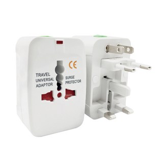 萬國通用轉換插頭 雙USB款，附收納袋, 1個