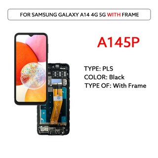LCD 디스플레이 터치 스크린 디지타이저 어셈블리 패널 교체 삼성 갤럭시 A14 4G 5G A145F A145P A146B A14, 4)A145P With Frame, 1개