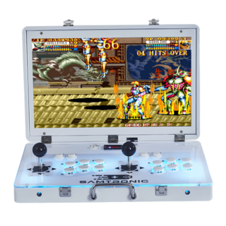 겜트로 접이식 한글판 휴대용 레트로 오락실 게임기 21인치, 화이트, 6번.플러그형/2D게임