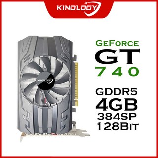 Kinology NVIDIA GT 740 컴퓨터 게임용 그래픽 카드 GDDR5 GPU 비디오 카드 128 비트 HDMI VGA DVI 포함 GT740 4GB 신제품, K-740 -4GB