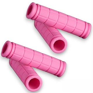 글로리존 자전거 그립 컬러 고무 손잡이, 핑크, 4개