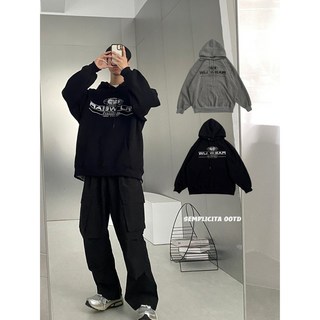 SEMPLICITA 韓國 WUWEAR 地球復古帽踢 厚磅帽踢 內刷毛 重磅 寬鬆版型 男女皆可