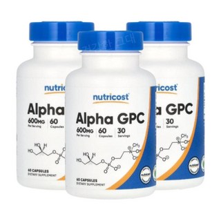 뉴트리코스트 콜린 알포세레이트 콜린알포세레이트 알파 GPC 600mg 60캡슐 3개, 단품, 60정