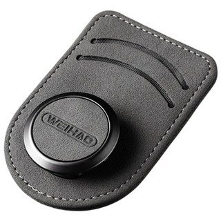 차량용 선글라스 가죽 클립 카드수납 2in1 안경걸이, 그레이, 1개